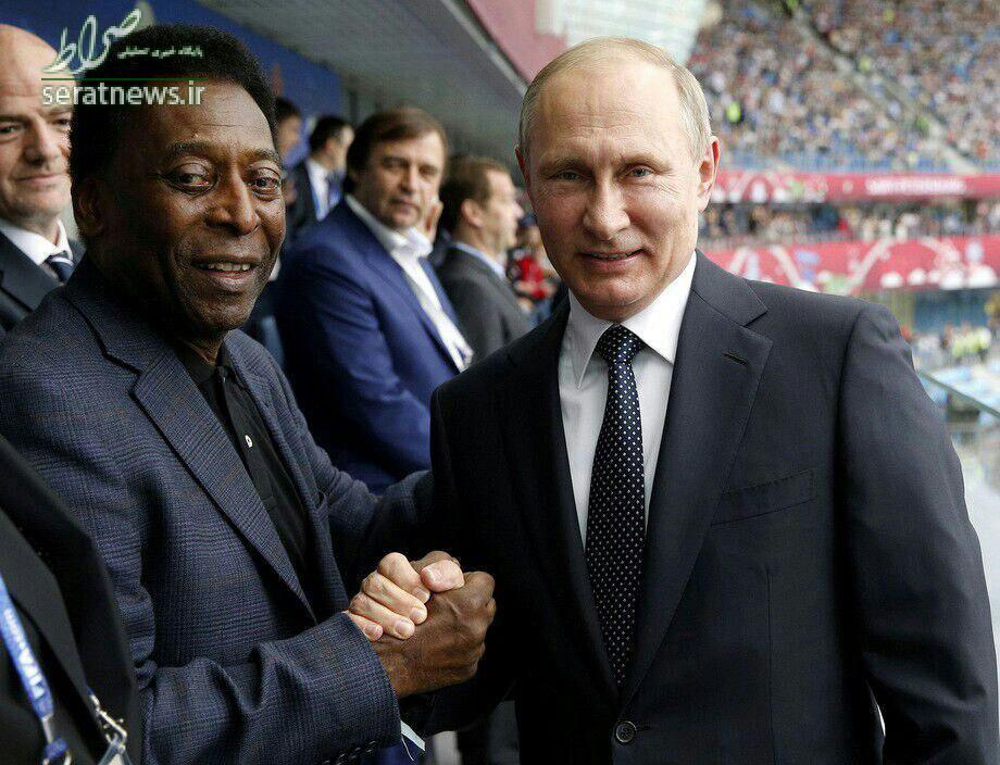 عکس/ دیدار پله با پوتین در افتتاحیه جام کنفدراسیون‌ها