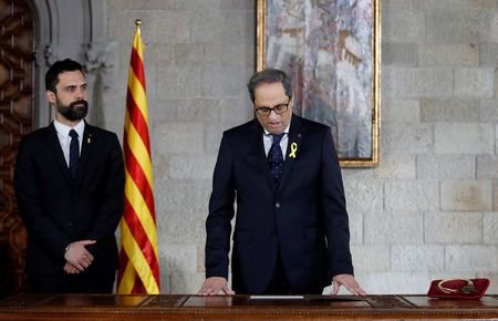همزمان با تحلیف نخست وزیر جدید اسپانیا دولت جدید کاتالونیا نیز سوگند خورد